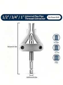 1pc Broken Pipe Extraction Tool, Damaged Pipe Thread Extractor, Drill Bit Broken Wire Remover, Rusted Faucet Broken Pipe Integrated Removal Tool, Easily Remove Broken Pipes From Holes, Effectively Remove Damaged Parts On Rusted Threads, Protect Walls And Existing Threads, Provide Convenient Broken Pipe Removal Service For Home Repair - A - View 10