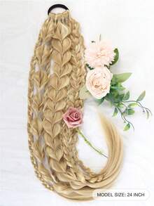24 Inch Synthetic Fiber Handmade Mixed-Color Lantern Bubble Twist Braids – Daily & Vacation Style Hair Extensions, Suitable For - Multicolor - View 4