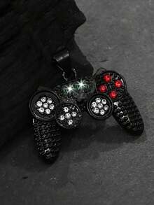 1pc Fashion Hip-Hop Style Full Zirconia Inlaid Game Controller Pendant Alloy Necklace Pendant, Suitable For Couples To Wear - Multicolor - View 6