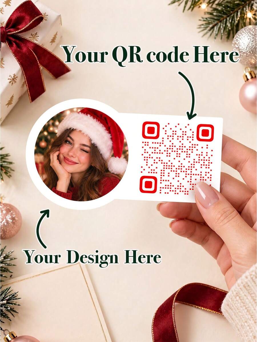 1/8/36/60 buah Label Kode QR yang Dapat Disesuaikan dan Dipersonalisasi, Dapat Mendesain Pola dan Kode QR, Cocok untuk Kotak Hadiah, Tas Hadiah, Meja, Dinding, Sempurna untuk Pecinta Kerajinan Tangan, Keluarga, Kolega, Pengantin, Sahabat, Cocok untuk Natal, Pernikahan, Pesta Pertunangan, Ulang Tahun - Multiwarna 1 - View 1