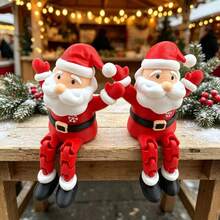 1pc Christmas Decoration, Santa Claus Desktop Figurine, Suitable For Fireplace Mantel, Windowsill, Bookshelf, Dining Table, Office Desk, Christmas Tree, Highly Attractive Holiday Photo Prop, Home Decor - Multiple Styles - View 3