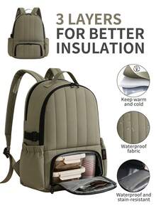 Ransel Multifungsi Berlapis Kain untuk Musim Dingin, Ransel Laptop Wanita 14/15,6 Inci, Ransel Ringan Tahan Air Berkapasitas Besar dan Modis, Satu Tas Serbaguna Multifungsi, Dilengkapi dengan Kompartemen Laptop Terpisah, Kompartemen Berinsulasi, (Cocok untuk Sekolah, Perjalanan, Kebugaran, Aktivitas Luar Ruangan, Kerja, Bisnis) Perlengkapan Penting untuk Kembali ke Sekolah - MultiWarna - View 7