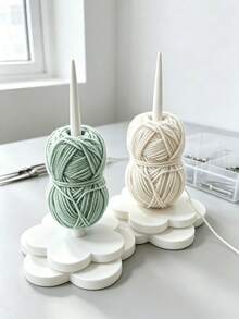 Cloud Style Yarn Holder Handmade Crochet Knit Yarn Spool Rack Anti-Tangle Yarn Ball Base - Yarn Twist Flower - View 5