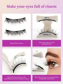 Lightweight & Long Wispy Magnetic Lash Clusters, Segmented Small Tufts For Customizable Application, Wear Individually Or Combine Freely, Adjustable Length & Position According To Your Needs - View 8