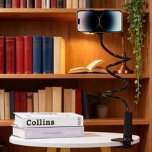 1 Set, 360° Universal Flexible Gooseneck Phone Holder, Slouchy Tablet Stand, Stable Anti-Shake Adjustable Angle, Suitable For Watching Movies, Office Work, Learning, Suitable For Bedside And Desktop Use, Office Support, Bedside Accessories, Phone And Tablet Holder Accessories - Multiple Styles - View 10