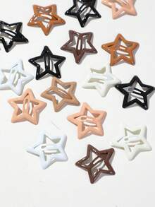 30/60/90pcs Girls Minimalist Hair Clips Set, Multi-Color Five-Point Star, Water Drop, Daisy Flower Small Hair Claw Clips, Fashion Fresh Cute Hair Accessories, Hair Clips, Bangs Clips, Non-Damaging Hair Clips, Daily Use, Gift - Multicolor - View 6