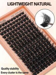 160pcs Thick Eyelash Clusters, 200D D Curl, 10-18mm, Suitable For Beginners, Ideal Beginner Eyelash Clusters, Eyelash Clusters, Create Charming Thick And Curly Lashes, Eyelashes, False Eyelashes, Gift For Girls - D - View 6