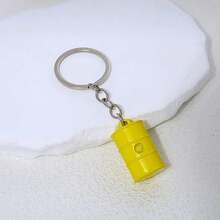 1pc New Oil Drum Model Keychain, Street Style Hip-Hop Fashion Accessory For Bags And Clothing, Festival Gift For Friends, Family, Couples, Birthday Party Souvenir - Multicolor - View 11