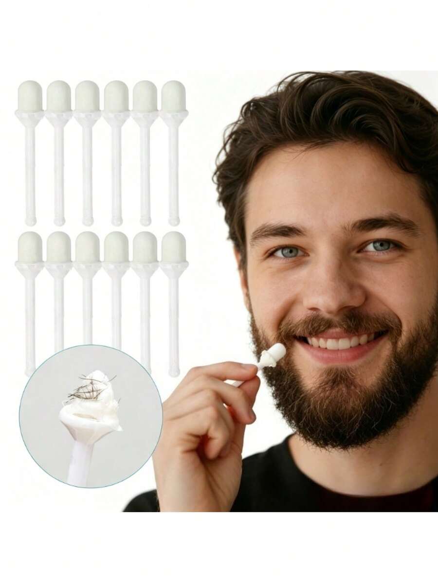 5pcs Disposable Nose Wax Sticks, Individually Wrapped Round Head Nose Hair Trimmer, Suitable For Men And Women - White - View 1