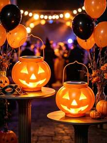 1PC Halloween Solar Iron‑Craft Pumpkin Lantern, Hanging LED Ambient Light, Weather‑Resistant Outdoor Decor Lamp For Garden Yard Patio Porch, Holiday & Theme Party Ornament - Multicolor - View 6