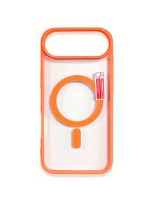 1pc 5-Style Optional Contrast Border Magnetic Large Window Transparent Phone Case, Ins Minimalist Phone Case, Built-In Magnetic Ring Supports Wireless Charging; Covers, A Style Transparent Border / B Style Light Pink Border / C Style Vibrant Orange Border / D Style Classic Black Border / E Style Light Gray Border, Raised Lens Full Coverage Anti-Drop Soft Shell, Minimalist Versatile Fashion Phone Case, Suitable For Personal Use, Birthday Gift Choice; Compatible With IPhone Case - Multicolor - View 122