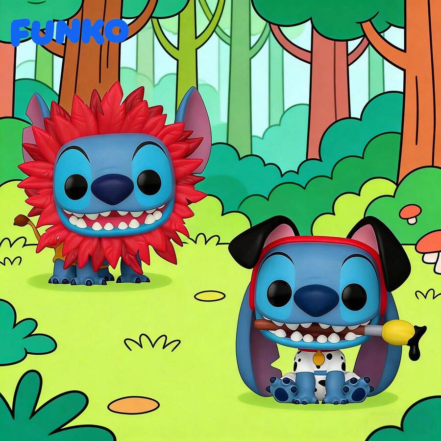Funko Figure - Stitch As Simba, Stitch As Pongo, Collectible Vinyl Figure, Official Authentic Figure, 1pc - Multicolor - View 1