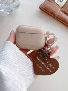1Pc Personalized Bubble Tea Caramel Cube + Big Heart Logo Pendant Compatible With Apple Full Coverage Anti-Drop Wireless Earphone Protective Case Creative Minimalist Unique Compatible With Apple - Multicolor - View 8