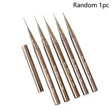 Random 1/3/5pcs Nail Liner Brush Set DIY Painting Pattern Stripe Pen Sizes 6/9/12/15/18mm Metal Handle With Cap Nail Art Pen - Silver - View 10