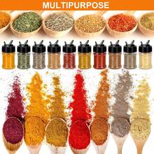 2 Oz Plastic Spice Jars With Flip Cap Clear Double-Sided Seasoning Containers Small Shaker Bottles For Kitchen Organization - Multicolor - View 6