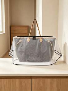 Transparent Handbag Rain Cover, Waterproof & Dustproof Protective Sleeve, Universal Handbag Raincoat, Transparent PVC Bag Cover Suitable For Daily Commute & Travel, Reusable Handbag Protective Cover, Dustproof & Stain-Resistant, Portable Bag Raincoat, Essential Travel Accessory, Perfect Gift For Bag Lovers - Multicolor - View 3