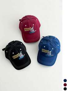 Unisex Floral Embroidered Baseball Cap, Soft Crown Face-Slimming Versatile Sun Protection Baseball Cap - Multicolor - View 6