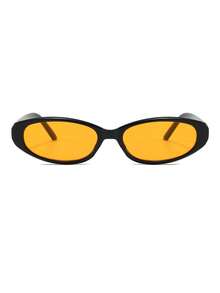 1 Pair Men's Black Cat Eye Retro Street Style Fashion Glasses - Black - View 3