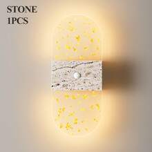 Crystal Sensor Wall Light Acrylic Wall Lamp USB Night Light Decorative Wall Light Wireless Wall Light Battery Powered Alloy Design Rechargeable Magnetic Night Light Suitable For Hallway, Cabinet And Room Decoration - Round Multicolor - View 25