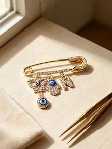 Evil Eye Hamsa Hand Charms,Suitable For Daily Wear And Religious Occasions,For Christians,Religious Enthusiasts,Church Services, Daily Accessories - Multicolor - View 10