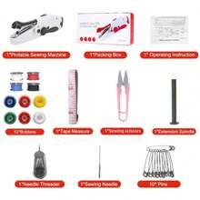 Máquina De Coser Manual, Mini Máquina De Coser Eléctrica Portátil Para Adultos Principiantes, Fácil De Usar, Adecuada Para Coser Ropa, Casa, Viajes, Bricolaje - A - Ver 8