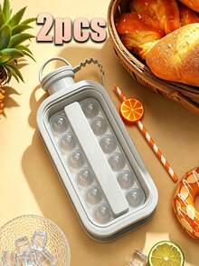 1pc Ice Ball Ice Maker Water Bottle With Lid, Portable Silicone Tray And Water Bottle 2-In-1, Multi-Cavity Mold, Tray, Ice Ball, Ice Maker, Ice Cube, Ice Bag, Ice Bucket, Suitable For Home Bar Party, Easy Release Ice Maker, Suitable For Drinks, Juice, Whiskey - Multicolor - View 18