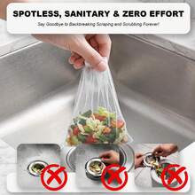 100pcs Disposable Mesh Bags, Suitable For Sink Strainers, Kitchen Sink Strainers, Prevent Clogging, Disposable Mesh Bags Compatible With Most Sink Strainer Sizes, Kitchen Tools, Kitchen Accessories, Suitable For Kitchen, Sink Drain Filter, Kitchen Essentials, Bathroom Accessories, Sink Draining Rack, Kitchen Supplies, Kitchen Essentials - A - View 6
