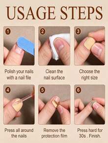 50/25/15/8/2pcs Double-Sided Glass Paper Nail Stickers, Dedicated Nail Glue Stickers, Waterproof Nail Patches, Super Strong Adhesion, Easy To Operate, Easy To Use - Multicolor - View 4