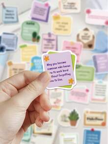 50pcs Encouragement Message Stickers For Decorating Switches, Water Cups, Laptop, Phone Case, Tablet, Luggage, Planner, Notebook, Diary, Scrapbook, Guitar, Skateboard - Encouraging Comment Text - View 8