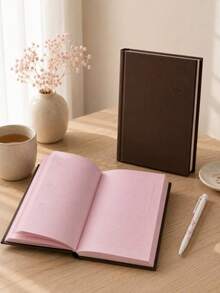1pc Strawberry Chocolate A6 Notebook, Minimalist Pure Pink Pocket Diary, Suitable For Daily Recording And Planning Management, Perfect For School, Office, Travel, Journaling, Goal Setting And Creative Writing, Great Gift For Women, Girls, Students And Friends - Multiple Styles - View 8