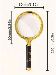 1pc Premium Exquisite Dragon Handle Magnifying Glass, 10X Magnification, Gift Magnifier, High Definition Handheld Magnifier, Anti-Drop, No Charging Required, High Power Magnifier, High Definition For Elderly Reading, Maps, Insects - Various - View 10