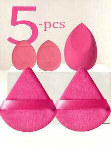 3PCS Makeup Sponges + 2PCS Makeup Powder Puffs Loose Powder Puff Pressed Powder Puff Setting Sponge Makeup Tools Makeup Supplies Soft Powder Puff Dry And Wet Dual-Use Powder Puff Cushion Multi-Functional Makeup Tool Suitable For Liquid Foundation Foundation And Concealer Suitable For All Skin Types Beauty Skincare Products - Multicolor - View 10