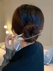 topshiny 2pcs Oversized Safety Pin Hair Clips Minimalist Metal Hair Pin Clip For Women - Multicolor - View 7