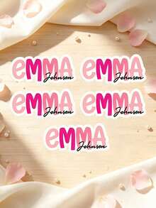 Custom Name Stickers, Personalized Stickers, Waterproof & Scratch-Resistant, Hollow Effect, Suitable For Cups, Personal Items, Lunch Boxes, Books, Computers, Phones, Coffee Mugs, Phone Cases, Ceramic Cups, Water Bottles - Multicolor - View 13