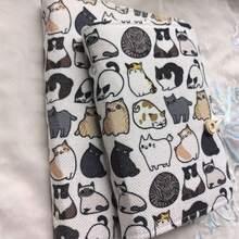 Personalized Cat Fabric Cover Creative Notebook, Fashionable Cartoon Cat Creative Pattern Notebook, Creative Notebook Collection, Available In A5 And A6 Sizes, Personalized Cartoon Cat Loose-Leaf Notebook, Student Creative Notebook - Cat Notebook - View 4