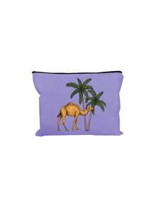 Date Palm Tree Camel Print Makeup Bag, Portable Zipper Cosmetic Pouch, Desert Style Travel Toiletry Storage Bag For Women,Middle Eastern Style,Boho Desert Pattern,Arabic Style, Lightweight, Multi‑Purpose, Gift For Her, Daily Cosmetic Storage - Multicolor - View 13
