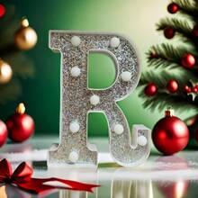 21cm/8.27in Silver Letter Light Home Decor, Wedding Birthday Party Proposal Decoration Letter & Number Light, Girls Dorm Room Decoration Light, Letter Light Sign - Warm white light - View 46