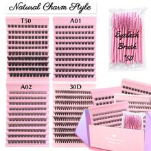 9 Styles DIY Lash Cluster Kit, 3 Set Options With C & D Curl Individual Lashes, Natural Wispy False Eyelash Extensions, Soft Fluffy Lightweight Lash Segments For Easy Application, Everyday Makeup, Beauty Looks And Gift - View 12