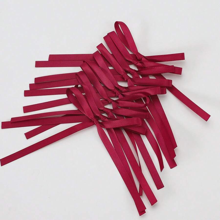 20pcs Ribbon Bow Flower Gift Wrapping, Cake Decoration, Handmade Sewing Accessory Bows, DIY Jewelry Hair Accessory Valentine's Day