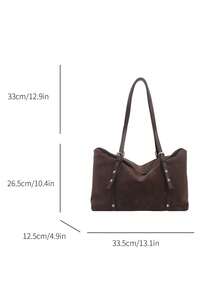 Premium Suede Pillow Bag For Women 2026 New Matte Patchwork Underarm Bag Large Capacity Shoulder Crossbody Bag - Coffee - View 8