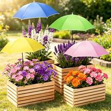 4 Packs 23.6in Adjustable Plant Shade Umbrella,4‑Color Rust‑Resistant Sun Protection For Potted Plants - 1Set - View 9