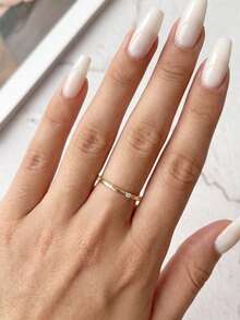 1pc Moissanite Ring Exquisite Micro Pave Diamond Band Ideal For Women's Parties And Everyday Wear - Round Moissanite Ring - View 5