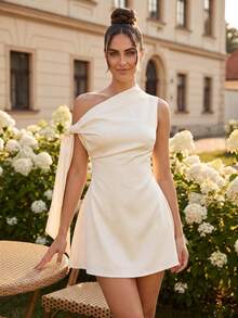 Women Short Dresses - White - View 2