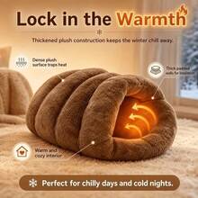 1pc Plush Round Pet Bed, Suitable For Cats And Dogs, Soft Faux Rabbit Fur Donut-Shaped Bed With Raised Edges, Comfortable And Warm Sleeping Nest, Suitable For Small And Medium-Sized Dogs And Cats Indoor Pet Mat, 17.72in/21.65in/23.62in - Multicolor - View 5