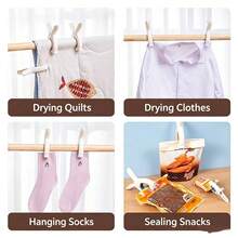 7Pcs Multi-Purpose Clips Set, Heavy Duty Spring Clips With Hooks, Non-Slip Household Clothes Pegs, Portable Storage Clips For Laundry, Curtain, Towel, Home & Travel Organizing Accessories - Multicolor - View 7
