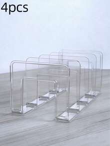 1/4pcs Bag Storage Rack, Space-Saving Storage Rack (Small Size, Only Fits Handbags Or Coin Purses) - Clear - View 16