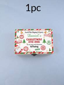 Custom Christmas Eve Keepsake Box, Personalized Rustic Wooden Memory Box For Home Decor, Festive Name Storage Case, Customized Name Holiday Gift Box, Customizable Seasonal Keepsake For Christmas Party Display, Christmas Party Decor, Merry Christmas - Style I - View 12