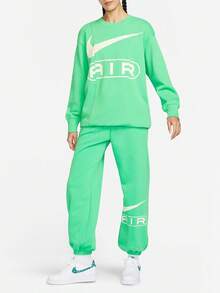 Sweatshirt Leher Bulat French Terry Ukuran Besar Nike untuk Wanita FN1898-363 - FN1898-363 - View 3
