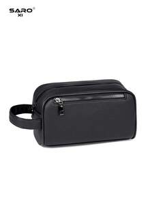 saroxi Tas Clutch Pria Kapasitas Besar, Tas Tangan, Tas Pergelangan Tangan, Tas Selempang, Tas Perjalanan Ringan Portabel, Cocok untuk Kerja, Perjalanan, Komuter, Sekolah Menengah, Gaya Sederhana PVC, Mode Kasual, Hitam, Hadiah untuk Suami, Hadiah untuk Pacar, Hadiah untuk Pria - Hitam - View 7