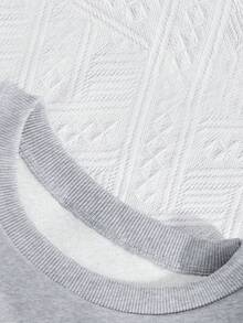 Sweat-shirt à manches longues pour femmes, imprimé tigre avec lunettes roses et chewing-gum, Top décontracté - Gris pâle - Voir 11